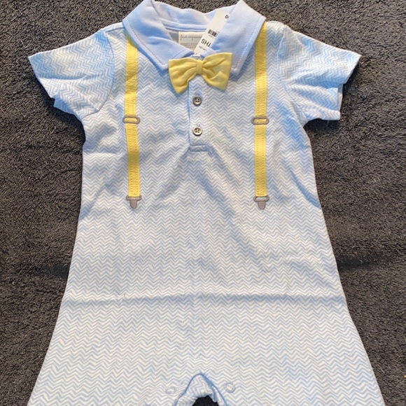 First Impressions Other - 12 Month Baby  Boys Bow Tie & Suspenders Cotton Sun Suit